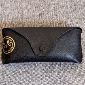🆕 Ray-Ban Sunglasses Eyeglasses Black Shell Case Cleaning Cloth